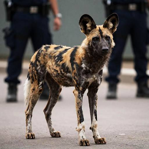 Photorealistic Anthro African Wild Dog Police