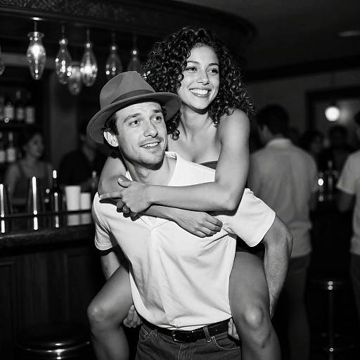 Couple Enjoying Night Out at Bar