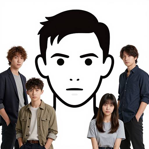 Minimalist Stylized Face Icon