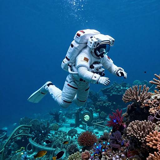 Photorealistic Underwater Sci-Fi Exploration