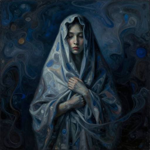 Melancholic Blue Period Enigmatic Portrait