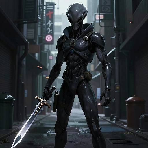 Stealthy Alien Assassin in Nanosuit