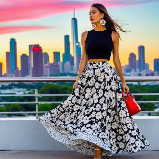 Empowered Fashion Statement Under Neon Skyline Empowered Fashion Statement Under Neon Skyline