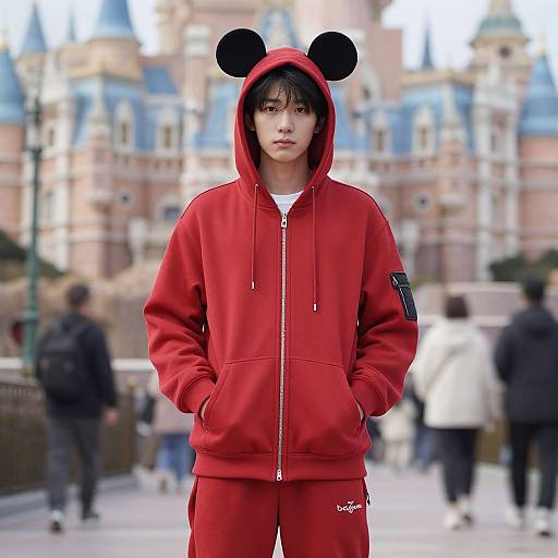 Realistic Portrait of Male in Disney Sweat Suit