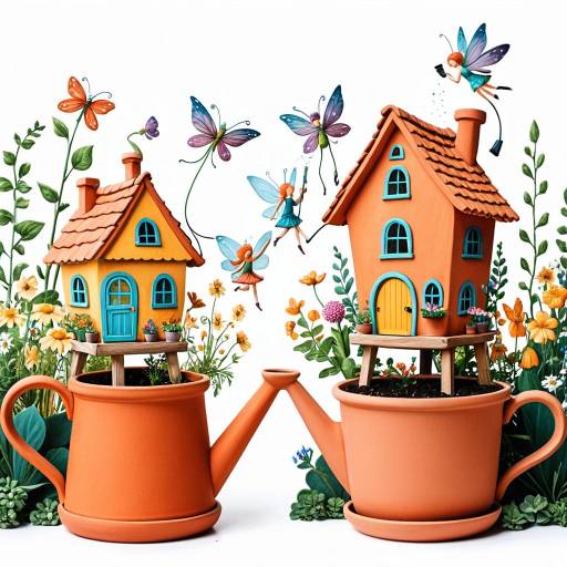 Magical Garden Fairies with Terracotta Pot Houses
