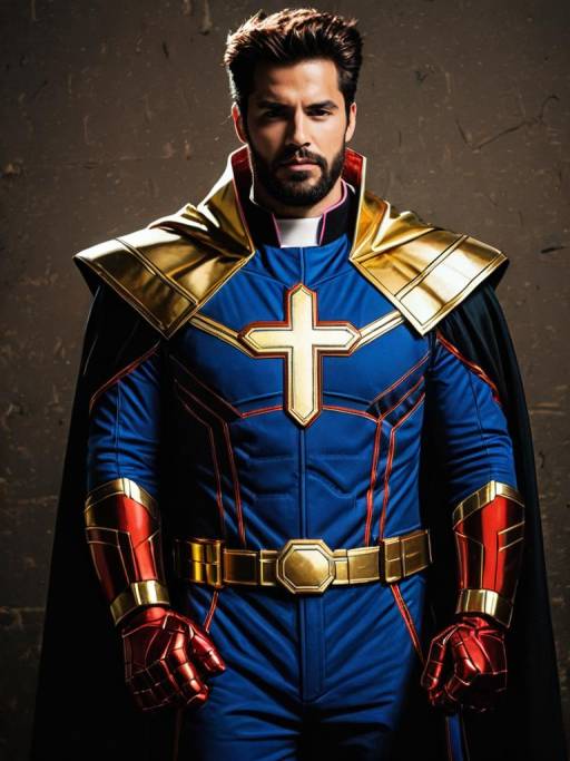 Man in Bishop Marvel Comics Costume