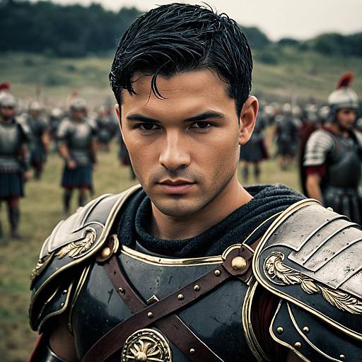 Realistic Portrait of an Authentic Roman Soldier