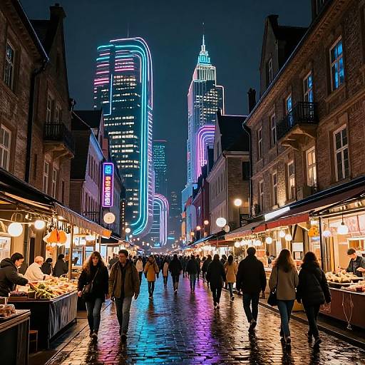 Futuristic Neam Cityscape Fusion