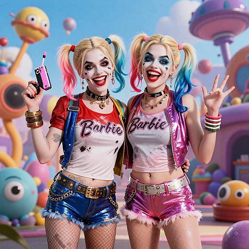 Harley Quinn vs Barbie Surreal Battle