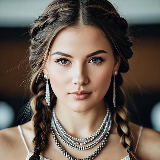 Elegant Braided Hairstyle with Jewelry