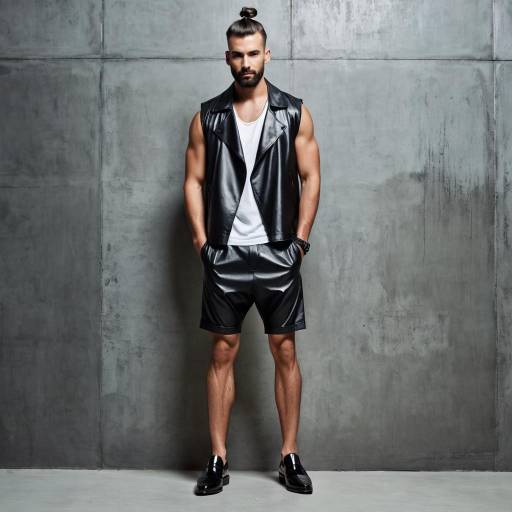 Edgy Chic Male Model in Urban Setting