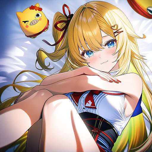 Illustration of Haaton (akai haato), hololive in the style of Unowen