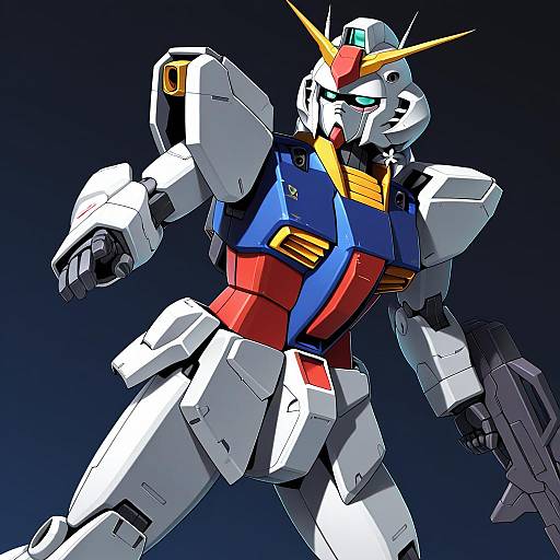 Illustration of Gundam mk ii, gundam in the style of Putcher