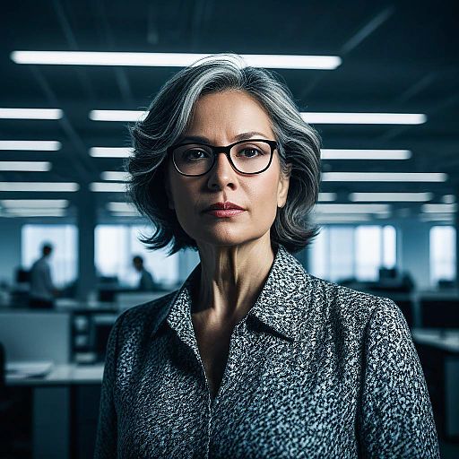 Confident Woman in Modern Office Setting Confident Woman in Modern Office Setting
