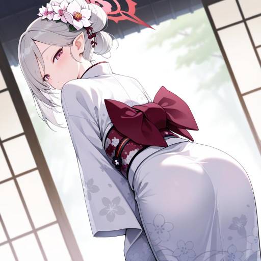 Elegant Girl in Traditional Kimono
