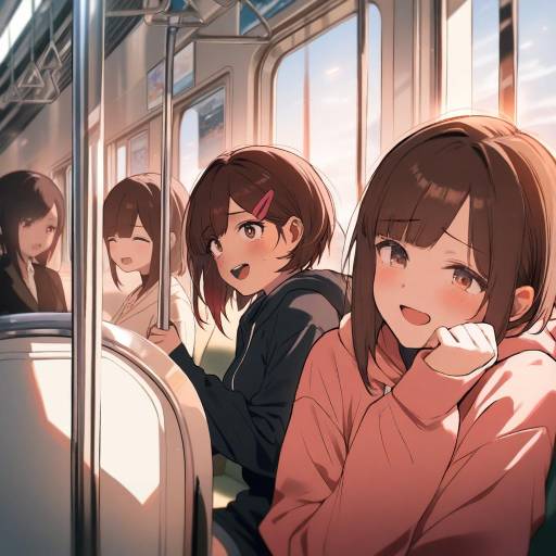 Emotional Girls on a Train Journey
