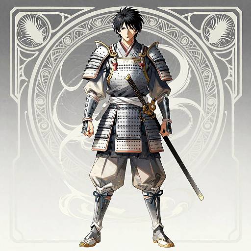 Anime Stag Samurai Protector Portrait