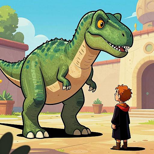 Polite T-Rex and D&D Human