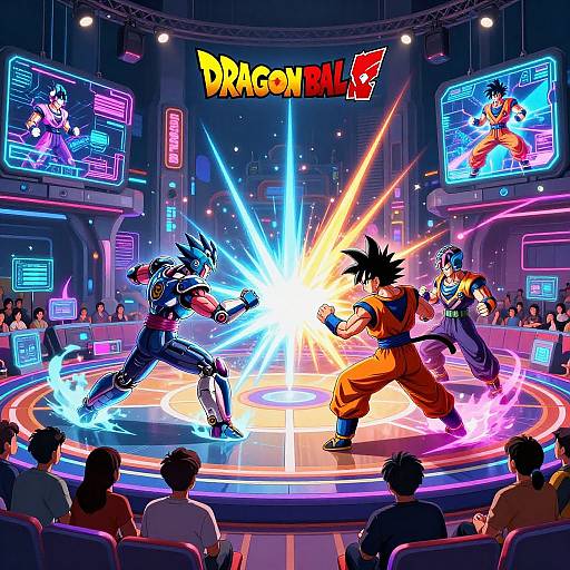 Futuristic Dragon Ball AI Battle