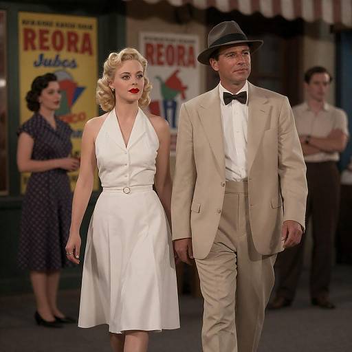 1940s Nighttime Street Scene Photography