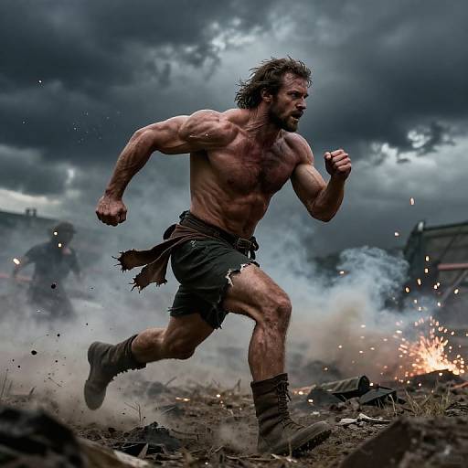 Heroic Hilk Charging Through Battlefield