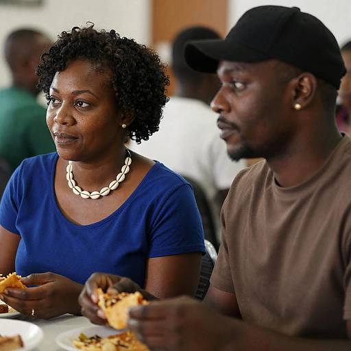 Casual Dining with Friends at Table