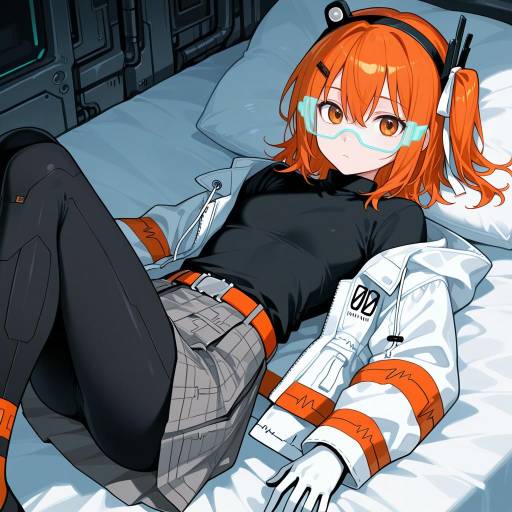 Inquisitive Android Girl with Unique Style