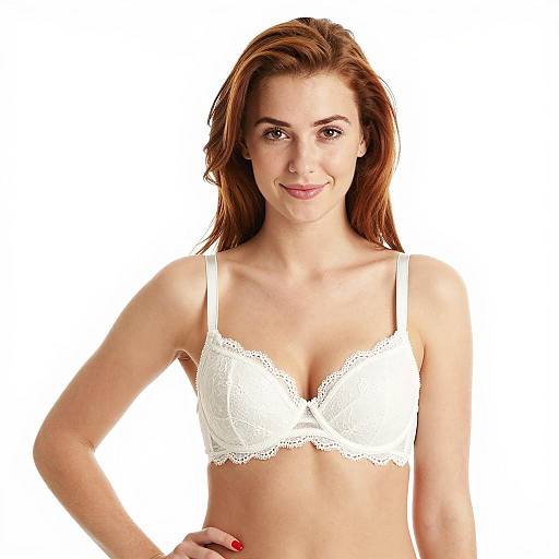 Elegant Portrait of Young Woman in Lace