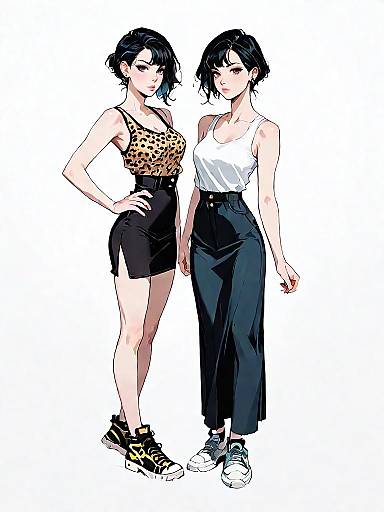 Realistic Leopard Two-Piece Studio Portrait