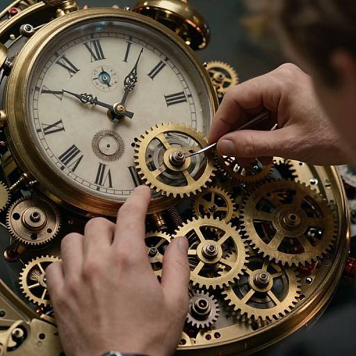 Surreal Cybernetic Clockmaker Dreamscape