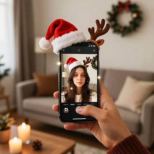 Festive Christmas Filter Living Room