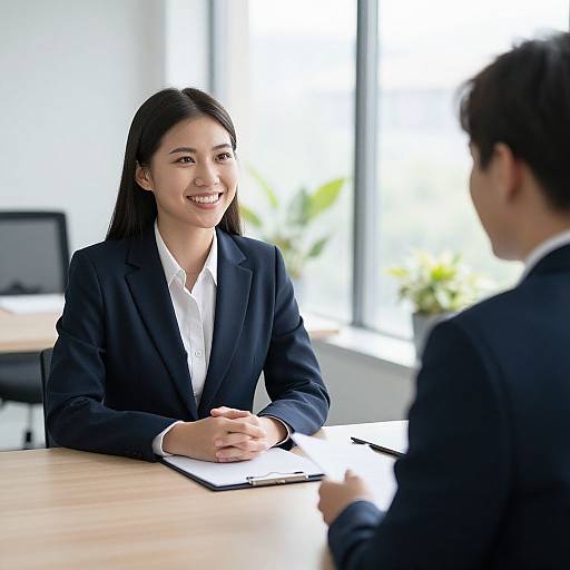Confident Woman Interviewing Candidate