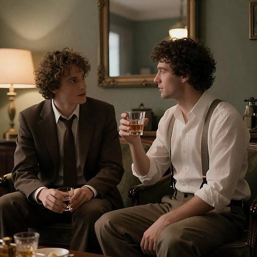 Intimate Conversation in Dim Light