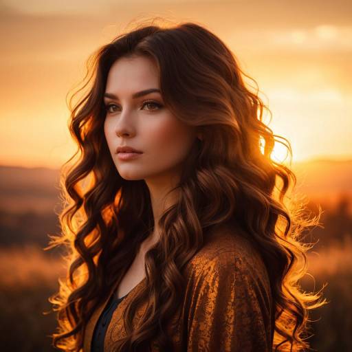 Warm Sunset Portrait of a Woman