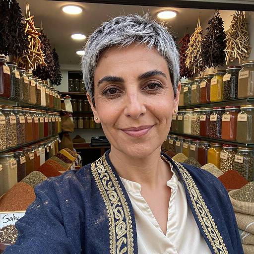 Middle Eastern Trans Woman Spice Shop Selfie