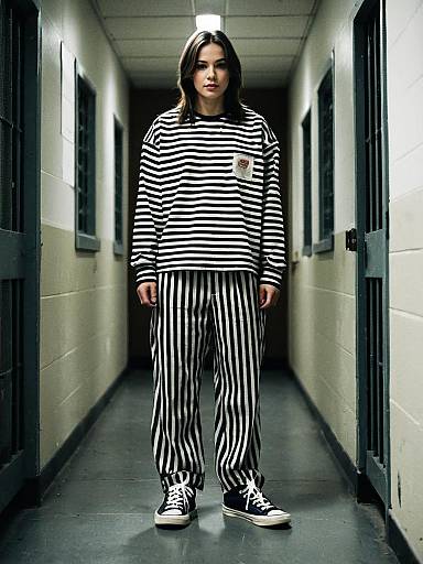 Photorealistic Inmate Girl Costume Solo