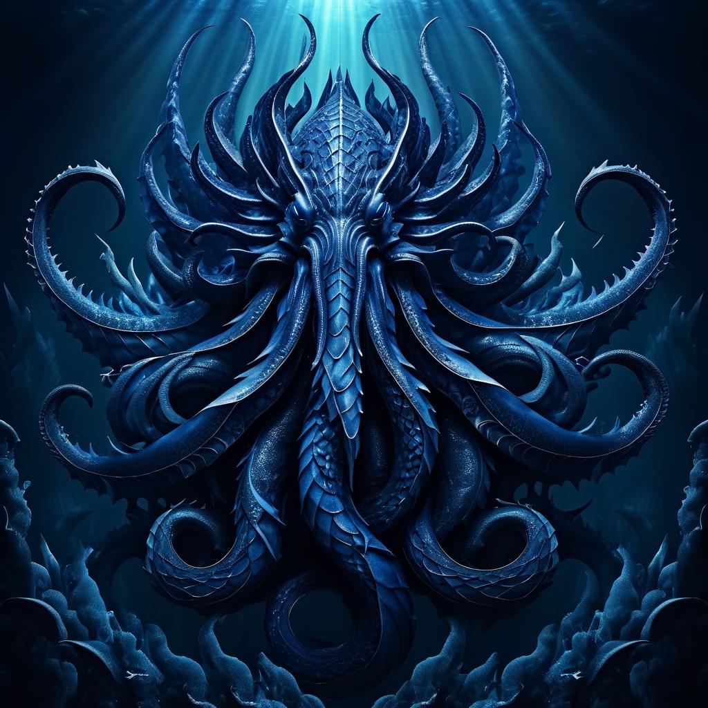 Majestic Kraken Rising from Ocean Depths