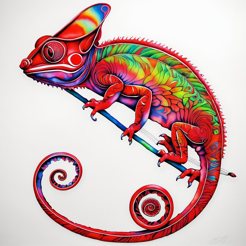 Vivid Chameleon Tattoo Art Inspired by Masters