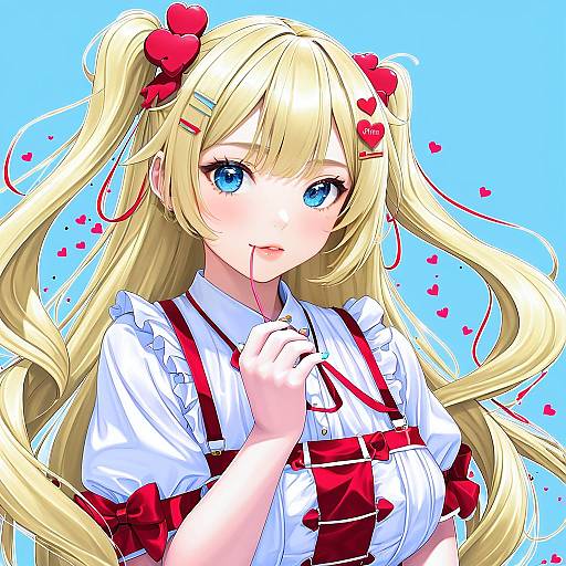 Illustration of Haaton (akai haato), hololive in the style of Dannex009