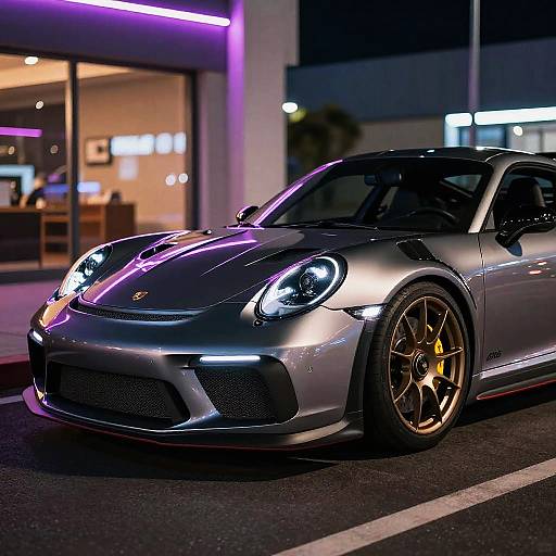 Futuristic GT1RS Sports Car Night