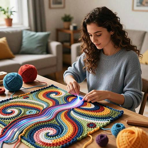 AI Crochet Pattern Generator Scene