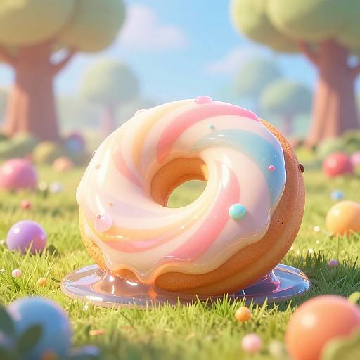 Magical Candy Fantasy 3D Wallpaper