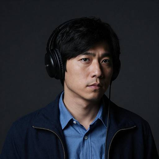 Moody Portrait of an Asian Man