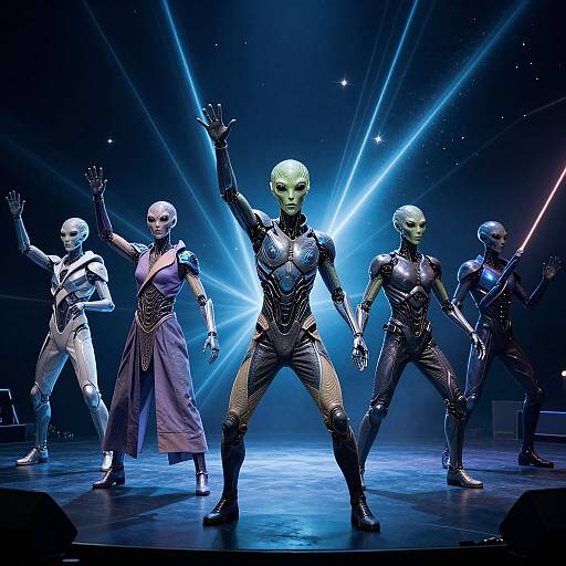 Cybernetic Aliens Performing Space Opera