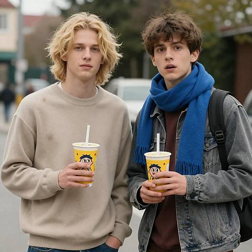 Candid Outdoor Moment with Friends