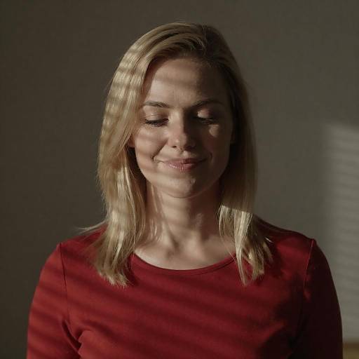 Dimly Lit Portrait of a Thoughtful Woman