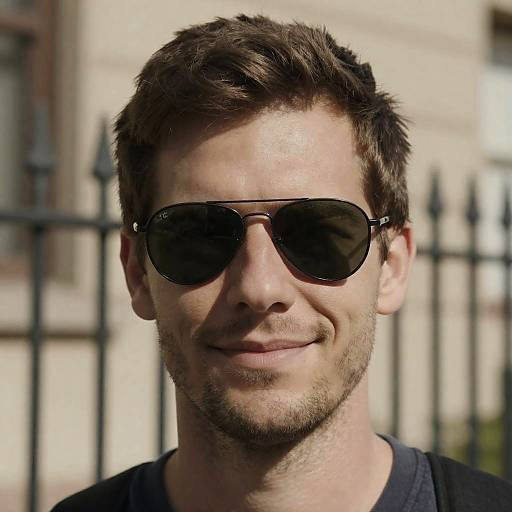 Outdoor Portrait of a Smiling Man