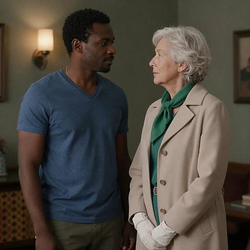 Intimate Portrait of Intergenerational Couple