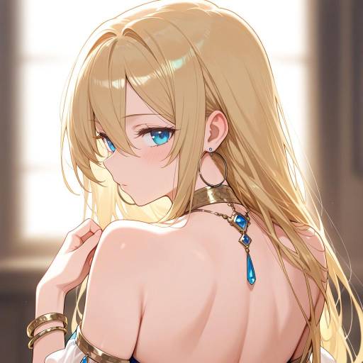Blonde Girl Adorned in Jewelry