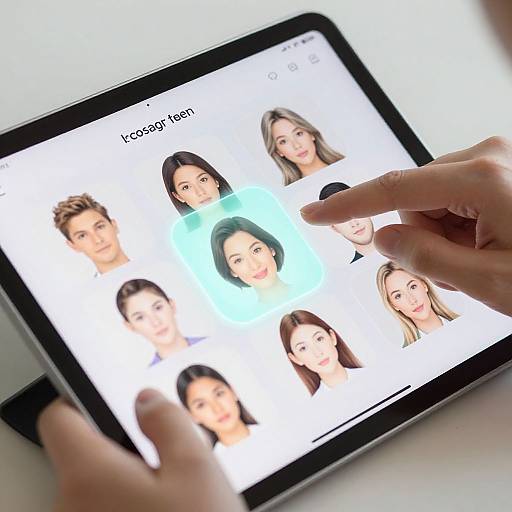 Face Shape App Interface Close-Up